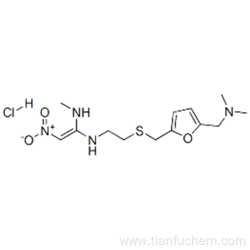 1,1-Ethenediamine,N'-[2-[[[5-[(dimethylamino)methyl]-2-furanyl]methyl]thio]ethyl]-N-methyl-2-nitro-,hydrochloride CAS 66357-59-3